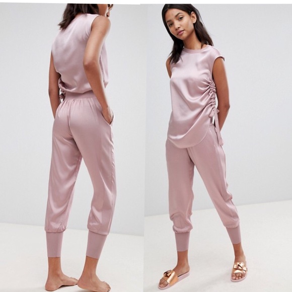 Ted Baker Samiey Ruched Side Satin Top, Green - Picture 4 of 12